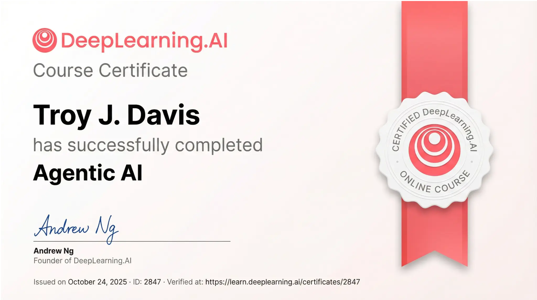 Agentic AI Certificate